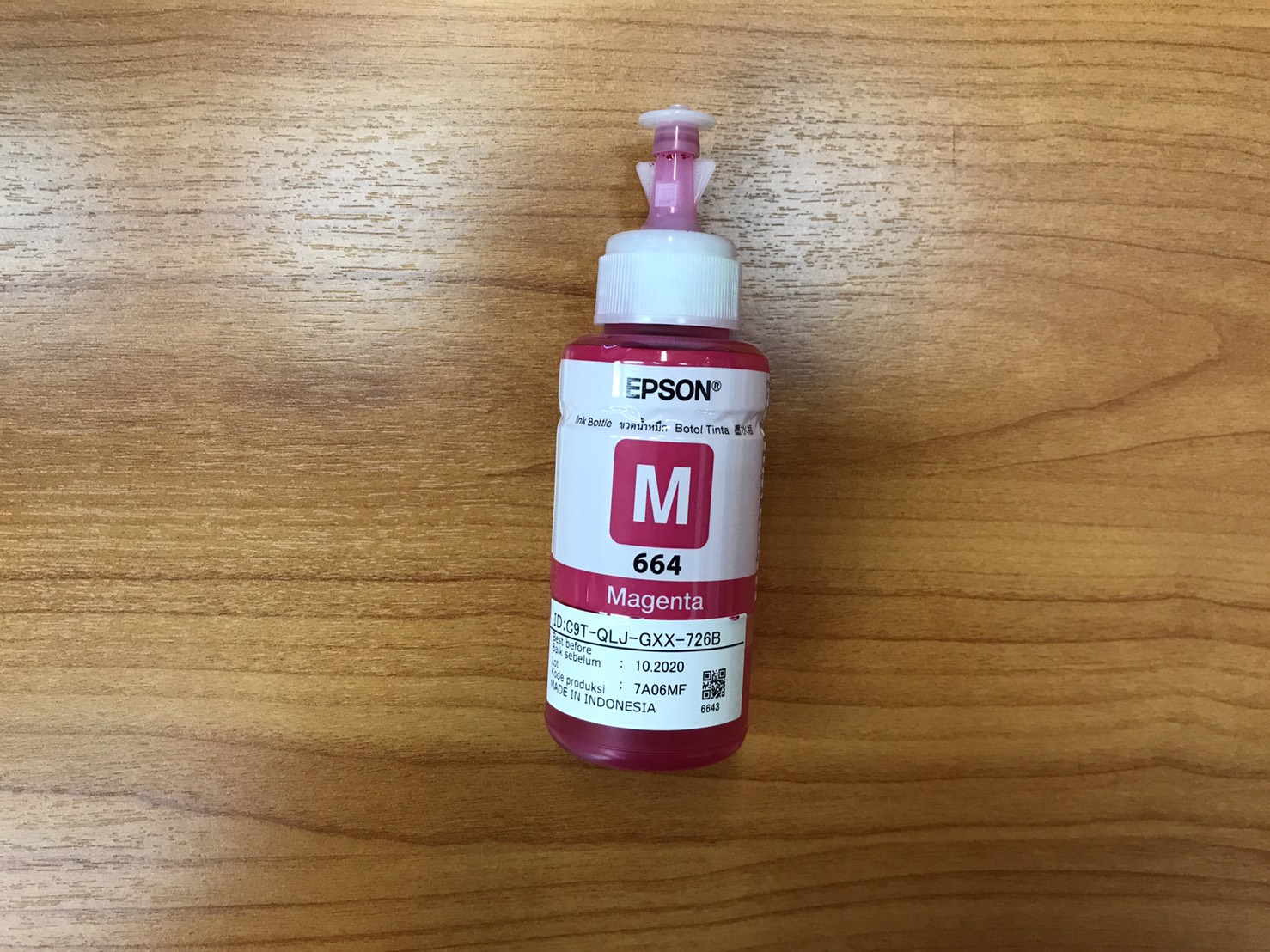 น้ำหมึกปริ้นเตอร์แท้ EPSON เบอร์ 664 M (สีแดง)