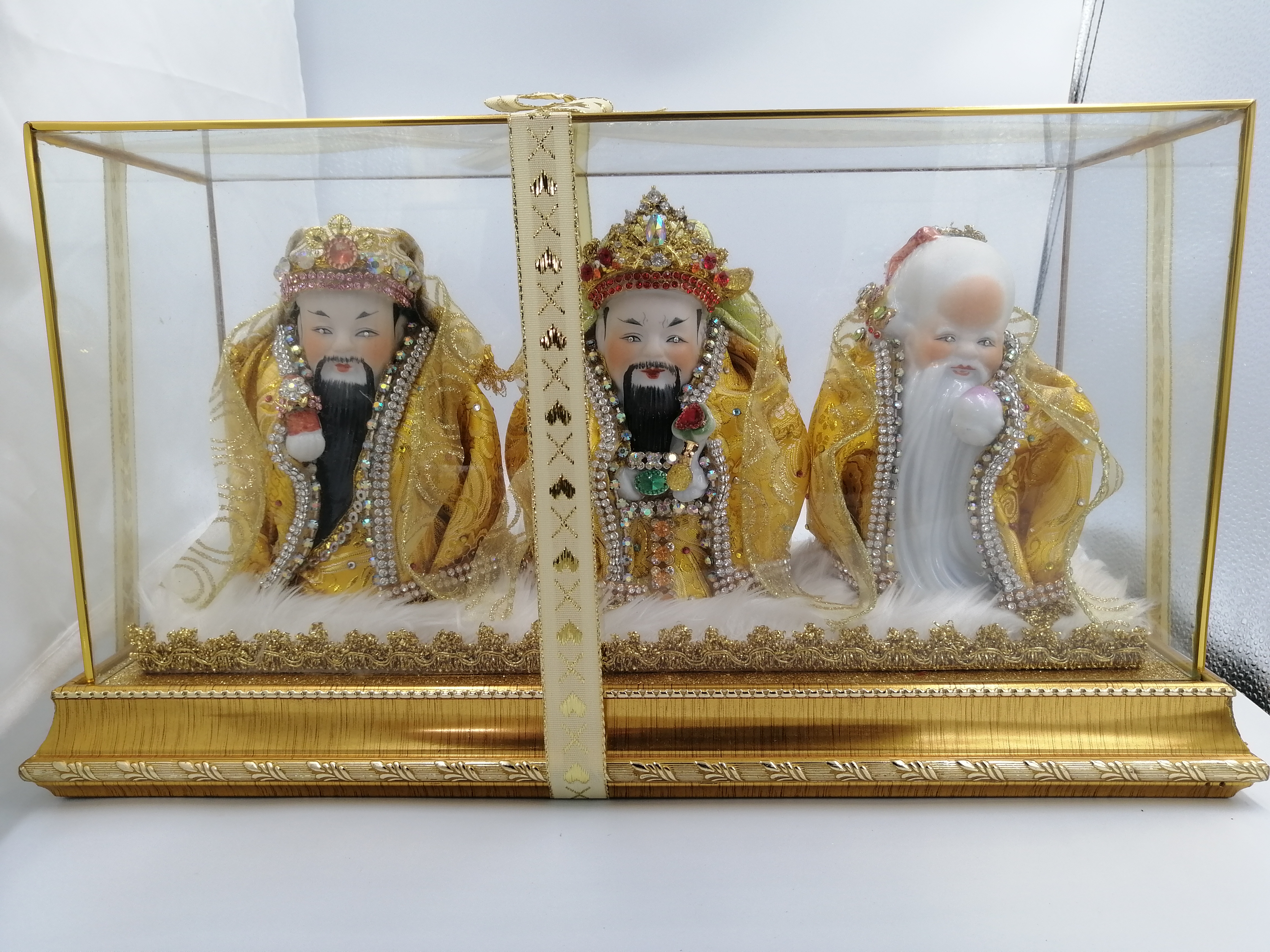 [ของเก่า] ฮก ลก ซิ่ว พร้อมตู้กระจก