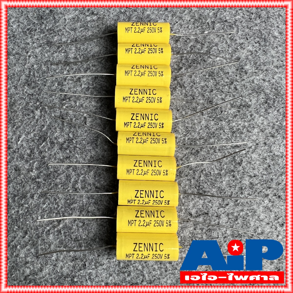 10ตัว ZENNIC C2.2/250V MPT สีเหลือง Cเสียงแหลม คาปาซิเตอร์ คอนเดนเซอร์ ซีเสียงแหลม ซ๊2.2/250โวลต์ ซีตัดเสียงแหลม เอไอ-ไพศาล