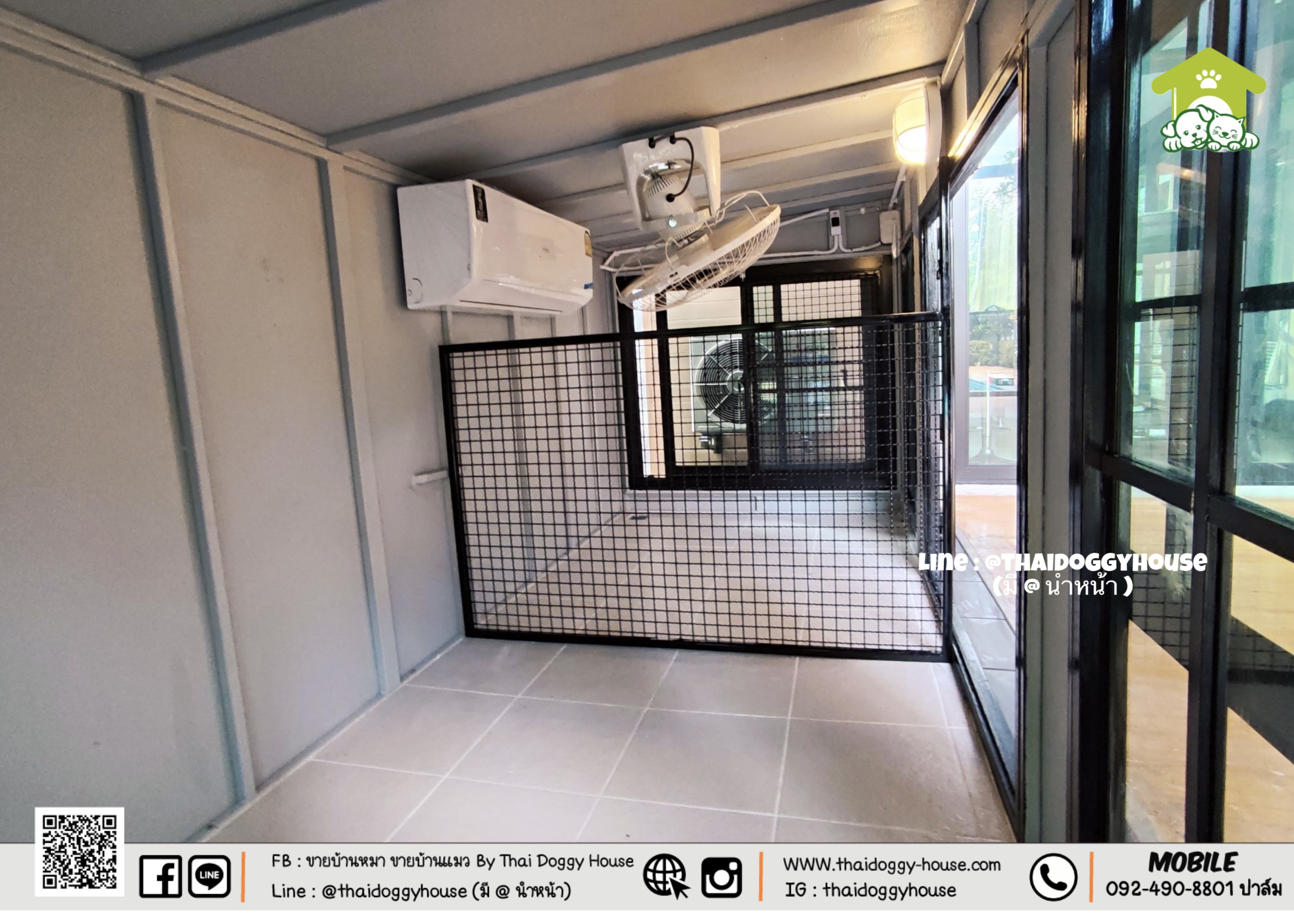 บ้านหมา บ้านแมว Box Style แบบติดแอร์