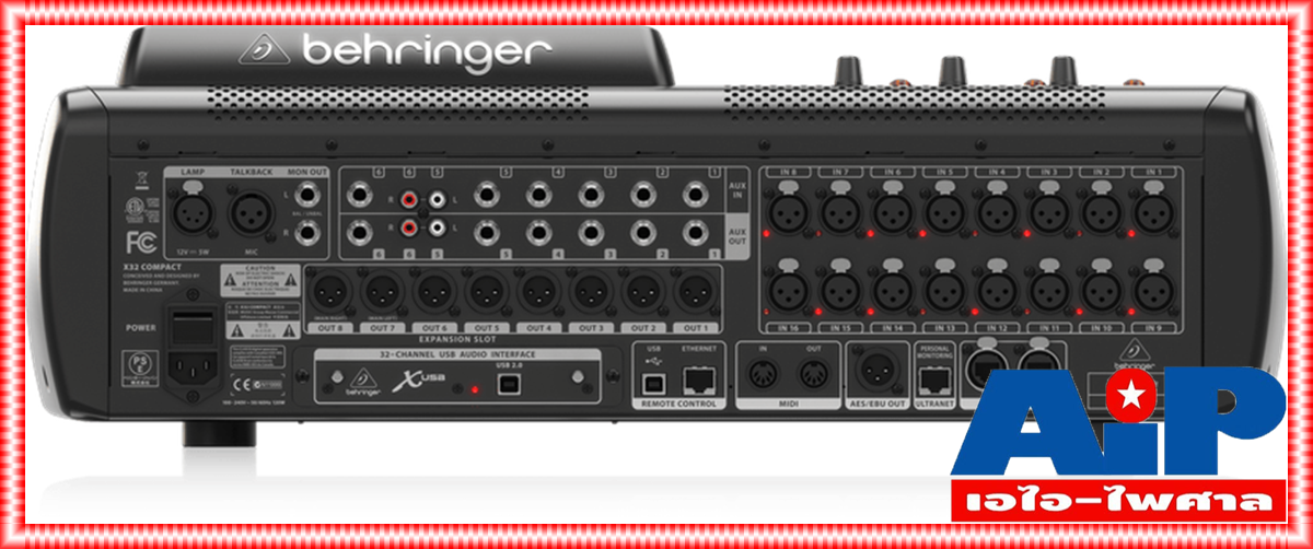 **สินค้าพรีออเดอร์ กรุณาติดต่อแอดมิน** BEHRINGER X-32COMPACT MIXER เครื่องผสมสัญญาณเสียงดิจิตอล มิกเซอร์ Compact 40-Input Digital Mixing Console X32COMPACT X 32COMPACT +++ เอไอ-ไพศาล