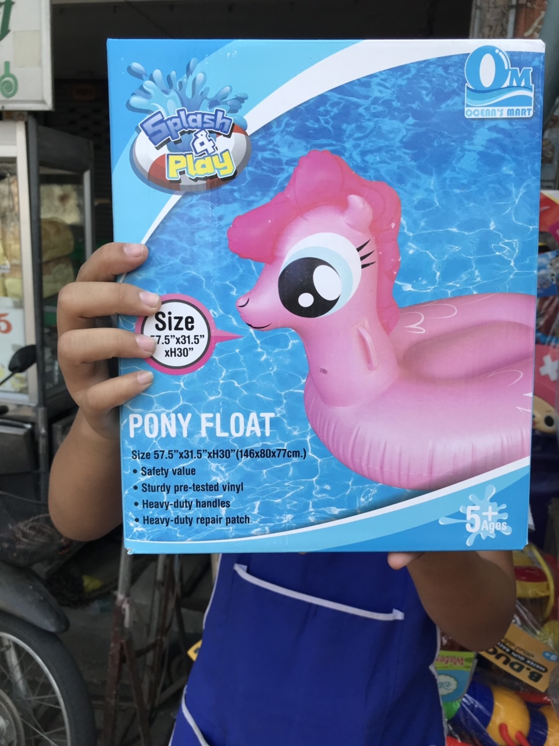 OM9765 แพม้าโพนี่เป่าลม แพเด็ก