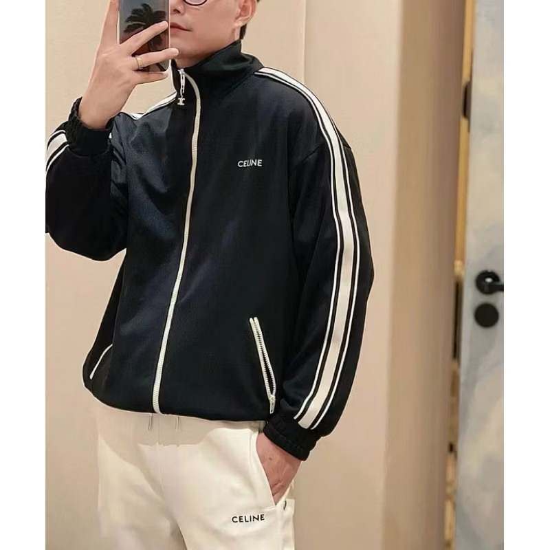 **มี XL พร้อมส่ง** เสื้อ CELINE TRACKSUIT JACKET IN DOUBLE FACE JERSEY สินค้าใหม่ ของแท้