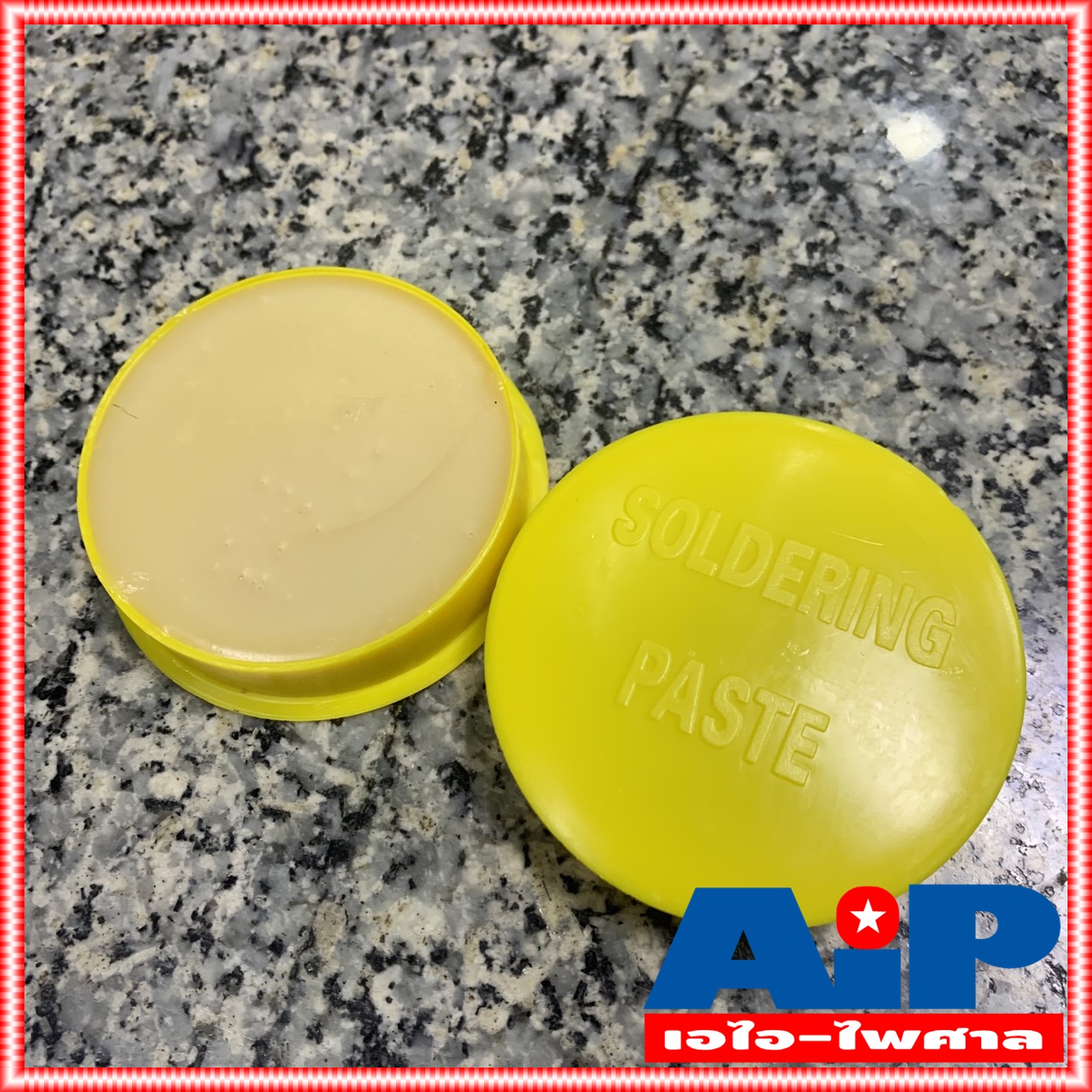 ยกกล่อง24ตลับ ฟักไซด์ หรือ ฟลักซ์ น้ำยาประสานสำหรับบัดกรี ( Flux or Soldering Paste ) ตลับสีเหลือง A2 ใช้ร่วมกับ ตะกั่ว