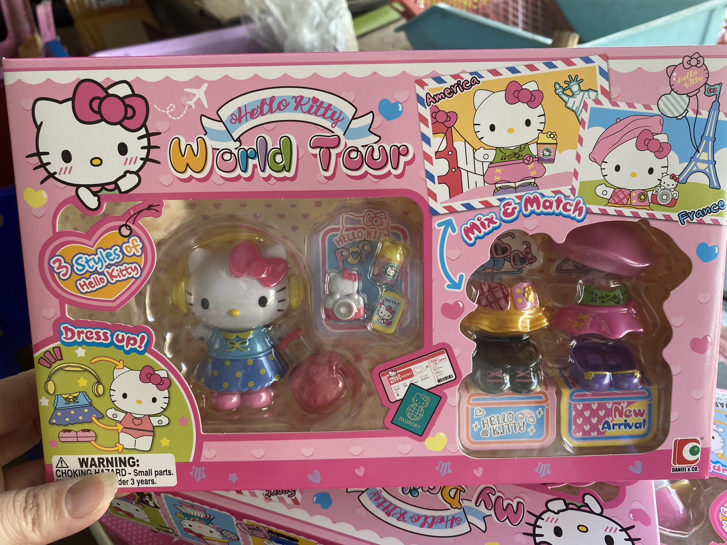 KT-50128 ของเล่นเด็กคิตตี้ ชุดเฮลโลคิตตี้ท่องเที่ยวรอบโลก ลิขสิทธิ์ถูกต้อง ปลีกชิ้นละ