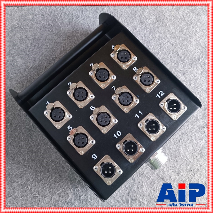 กล่องแจ็ค SSB-12XLR-GRIP กล่องมัลติคอร์ 12 ช่อง 8IN 4OUT บล็อกสายมัลติคอร์ SUN RISE SSB12XLR SSB 12XLR เอไอ-ไพศาล