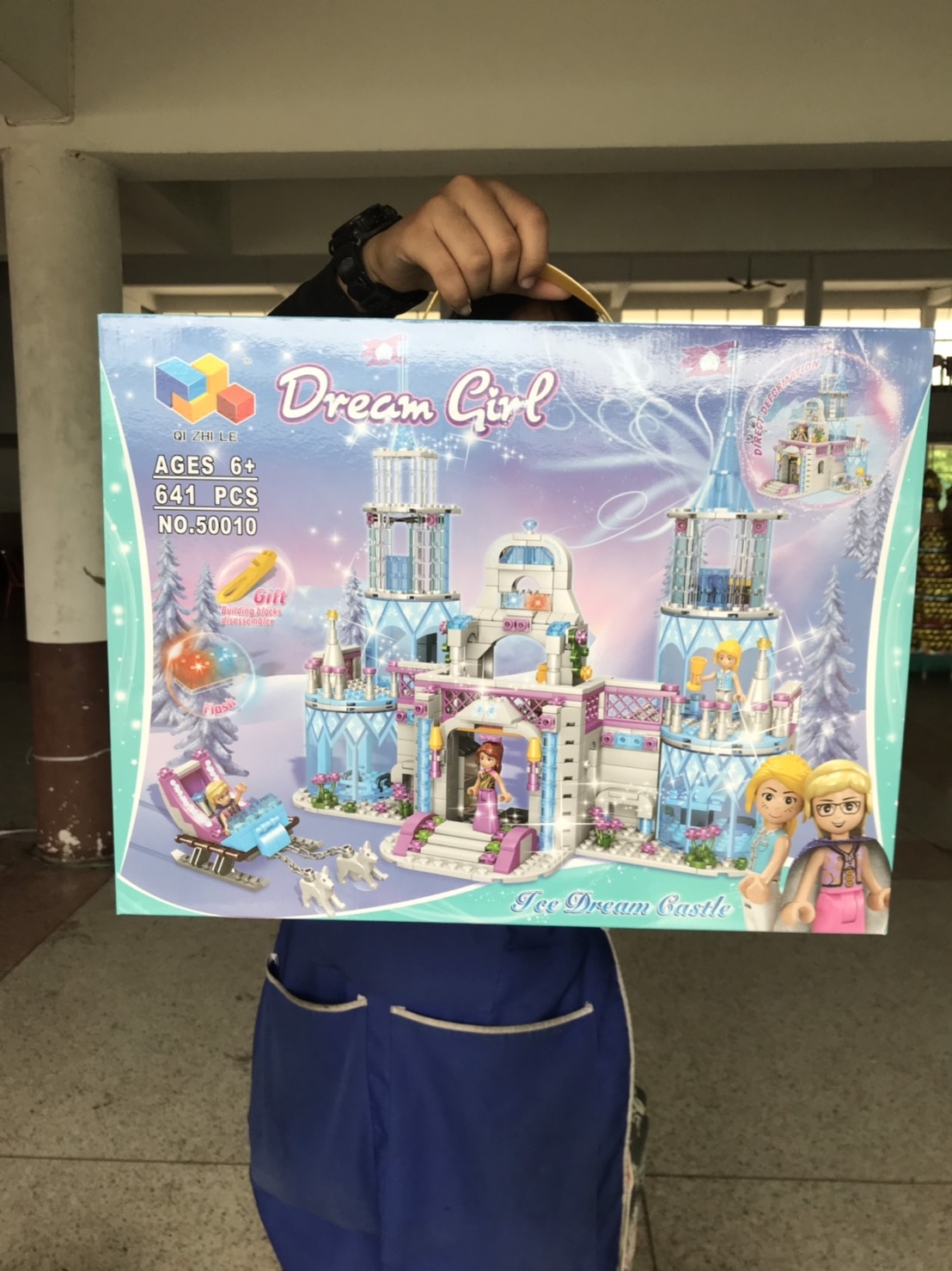 50010 ของเล่นตัวต่อเลโก้ปราสาทหิมะเจ้าหญิง บล็อกเลโก้ตัวต่อ ปลีกกล่องละ