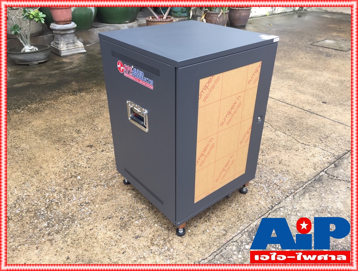 RACK NPE QRD-16U (35kg) ตู้เก็บเครื่องเสียงทำจากเหล็ก16U 2ฝาหน้าใส-หลังทึบ มีล้อเลื่อน QRD16U QRD 16U เอไอ-ไพศาล