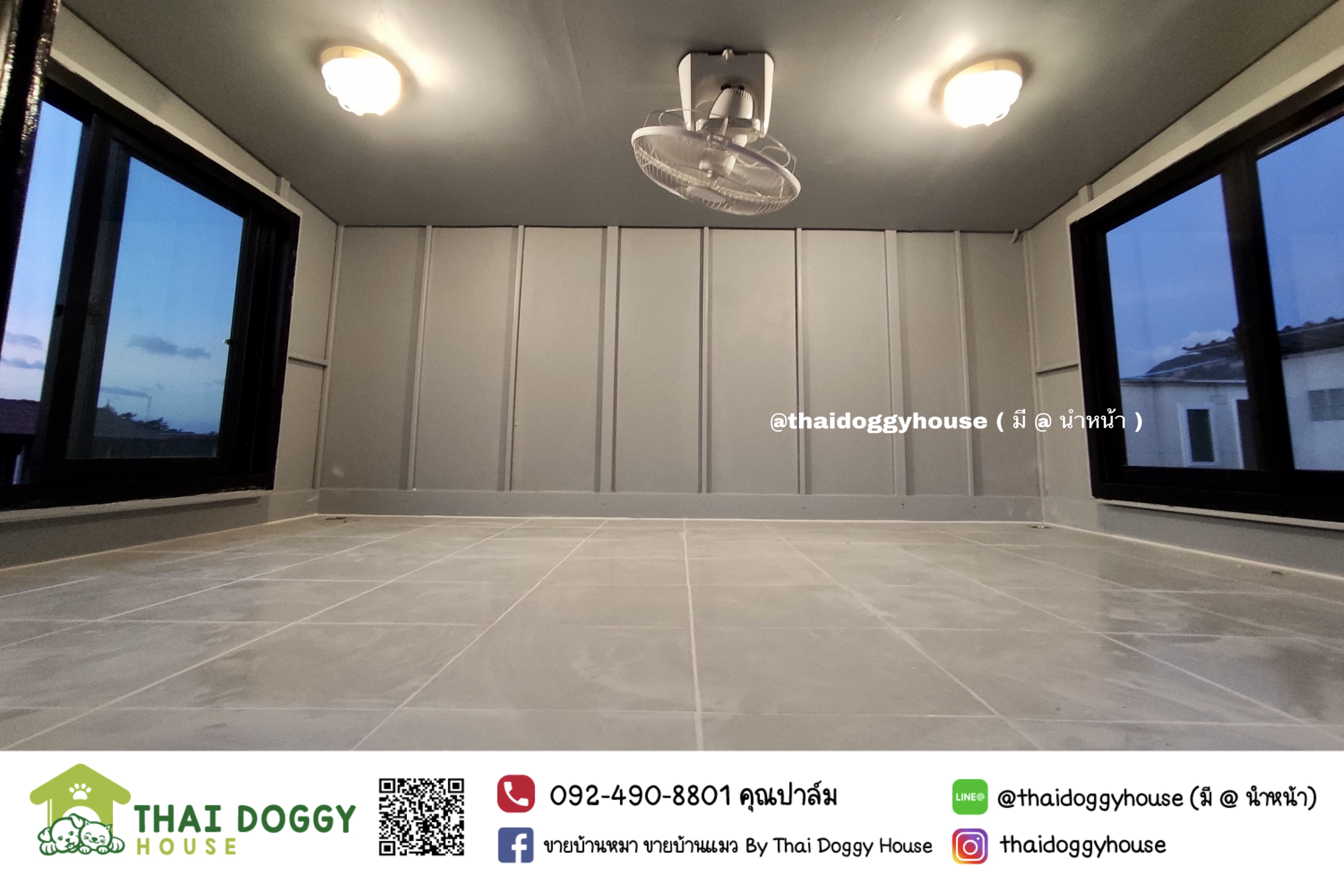 บ้านหมา บ้านแมว BOX STYLE แบบขายดี หลังใหญ่ อยู่สบาย รองรับการติดแอร์