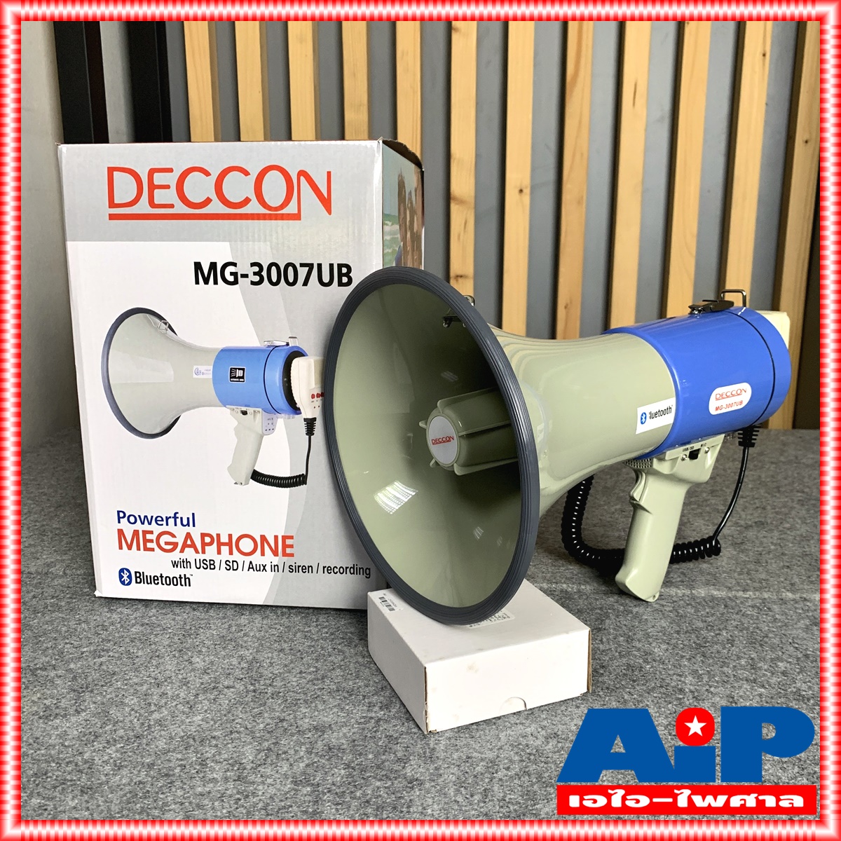 DECCON MG-3007UB โทรโข่งอัด แบตชาร์จได้ในตัว USB บูลทูธ เมกกะโฟน โทรโข่ง มี Bluetooth USB ยี่ห้อ DECCON รุ่น MG 3007 UB มี แบตเตอรี่แห้ง อัดเสียงได้ MG3007UB MG3007