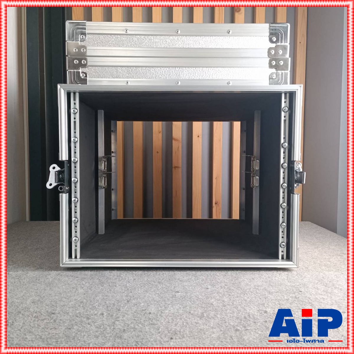 COMPACT B-8U 2ฝาหน้า-หลัง ลึก21" ผิวอลูมิเนียม แร็ค กล่องใส่เครื่องเสียง แร็คลึก21นิ้ว RACK8U เอไอ-ไพศาล