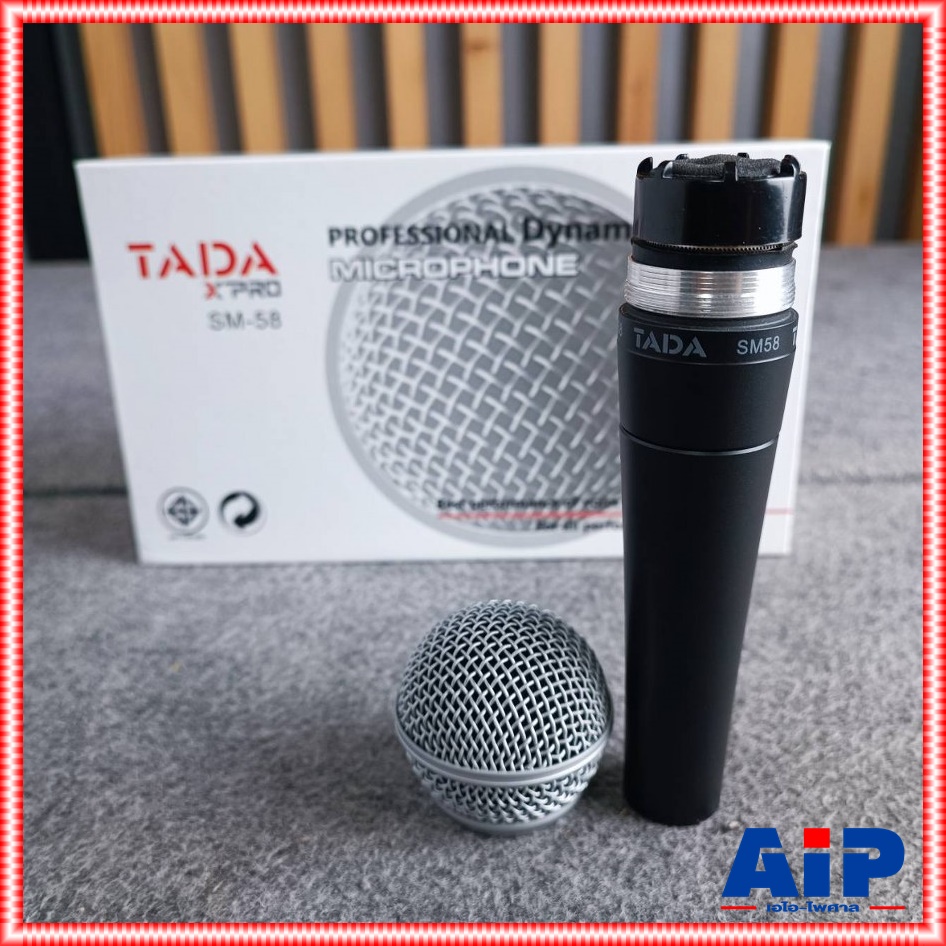 TADA SM-58 ไมค์สาย ไมค์สาย ไมค์ไดนามิก SM 58 SM58ไมค์คาราโอเกะ ไมค์ร้องเพลง แถมฟรี สาย 5 เมตร แจ็คทด ถุงเก็บไมค์ ธาดา เอไอ-ไพศาล