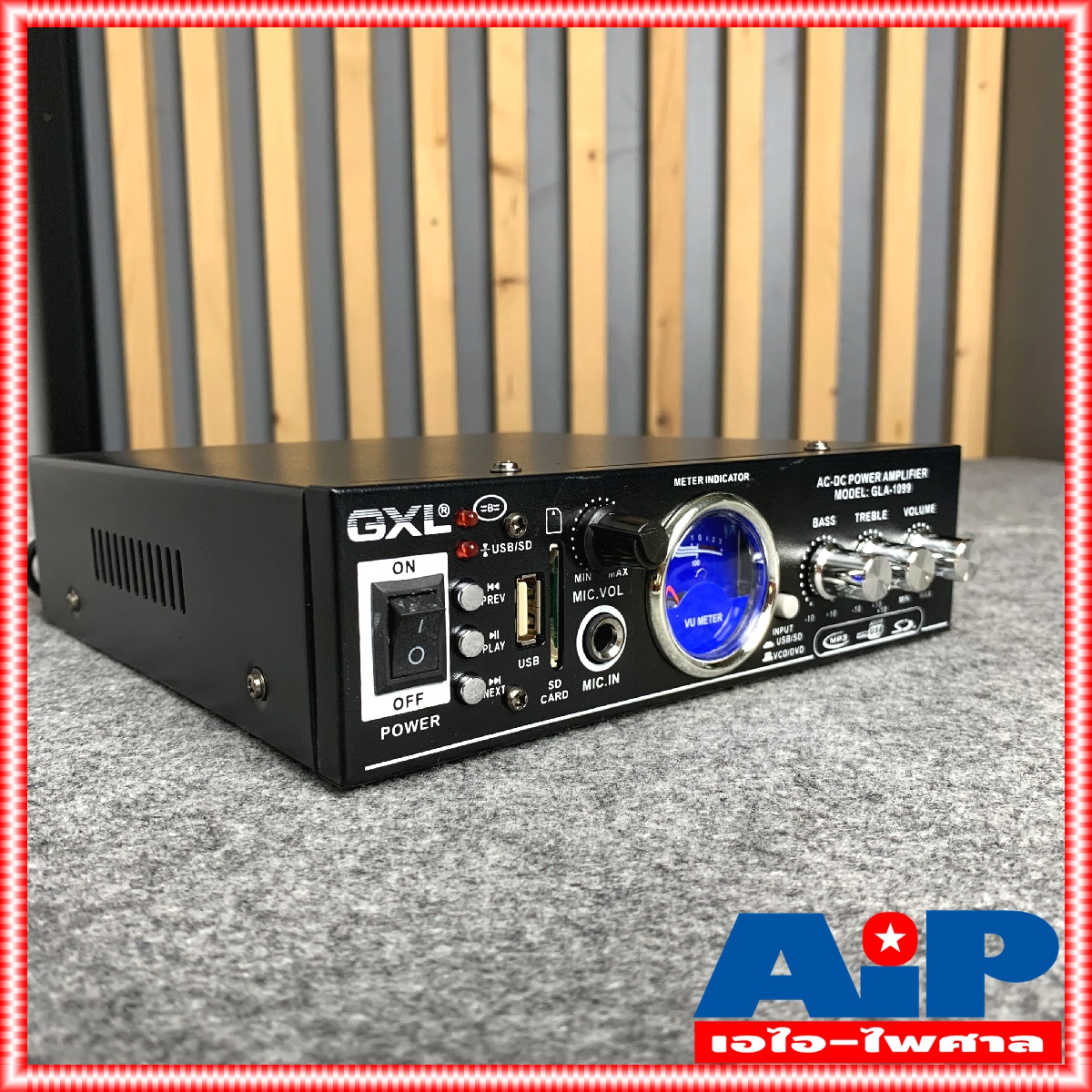 GXL GLA1099 แอมป์ USB AC/DC รับสัญญาณบลูทูธ เครื่องขยายเสียง GLA-1099 ใช้ได้ทั้งไฟบ้าน และไฟรถยนต์ 12V เอไอ-ไพศาล