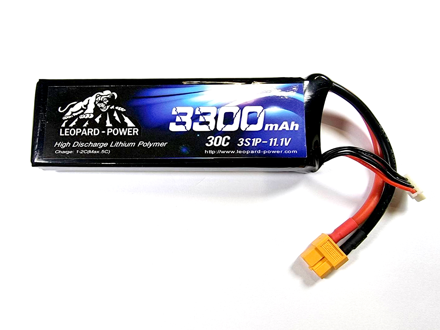 แบตเตอรี่ลิโพ Leopard 3300mAh (3เซล)(11.1V) 30C แบตลิโพ lipo แบต