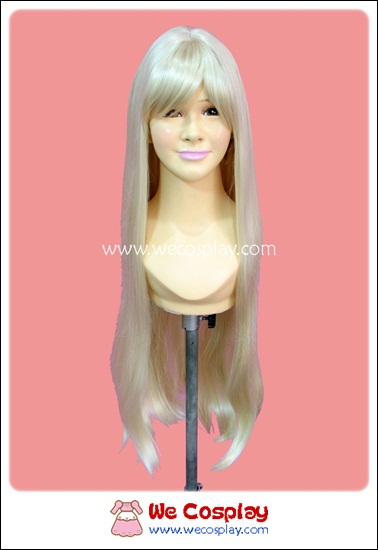 วิกผมคอสเพลย์ ยาวตรง สีบลอนด์ทองซีด Blonde Cosplay Wig