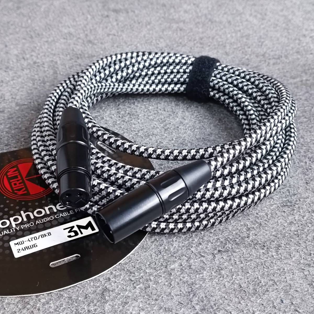3เมตร สายไมค์ KIRLIN XLR ผู้-เมีย MW-470/BKB หัวสีดำ สาย ปลั๊กแคนนอล ผู้-เมีย XLR ผู้-เมีย MW-470 MW470 MW 470 เอไอ-ไพศาล