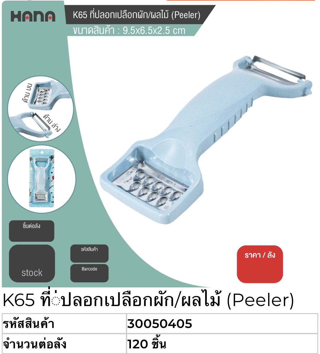 ที่ปอกเปลือกผลไม้ K65 30050405 (ราคาต่อโหล)