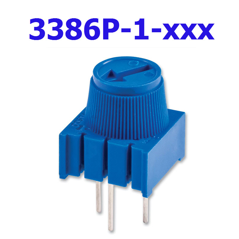 3386P-1-103 10K 1k 2k 5k 10k 20k... 0.5W, 1/2W PC Pins Through Hole Trimmer Potentiometer Cermet 1 Turn Top Adjustment