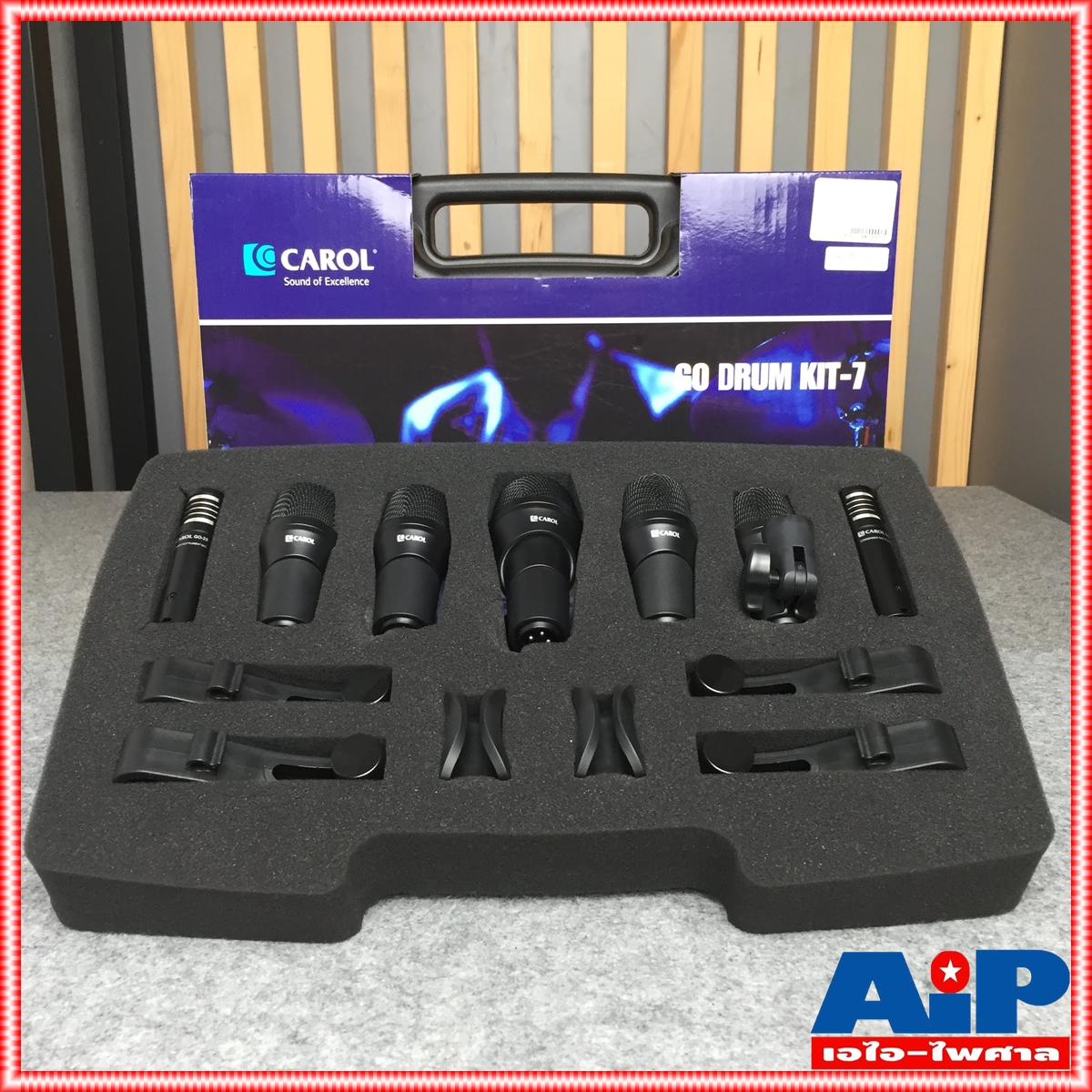 CAROL GODK7 ชุดไมค์กลอง7ชิ้นพร้อมขาหนีบไมค์ ไมค์กลอง ไมค์ชุด MIC ไมค์คอนเดนเซอร์ GODK 7 GODK-7 เอไอ-ไพศาล