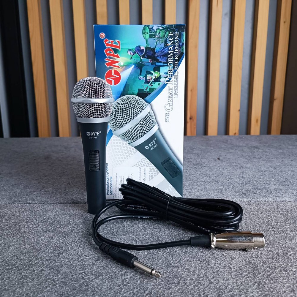 NPE DM-705 ไมค์สาย พร้อมสายไมค์ยาว 4.5 เมตร DM 705 DM705 Microphone ไมโครโฟน เอไอ-ไพศาล