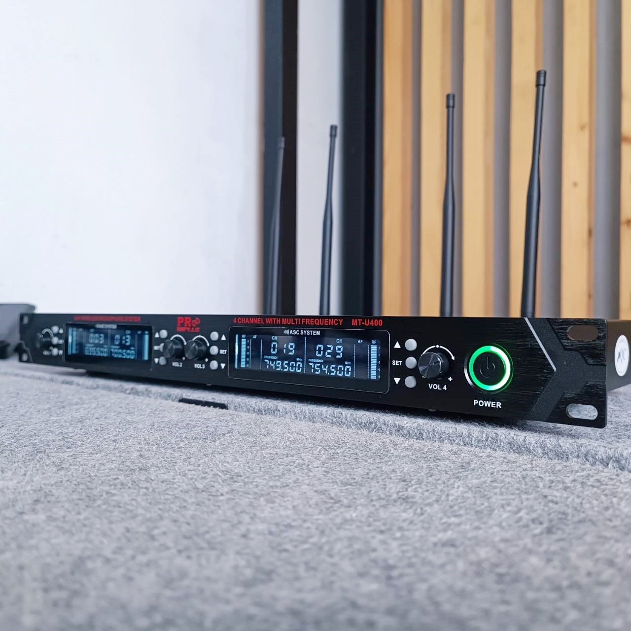 PROPLUS MT-U400 ไมค์ลอยตั้งโต๊ะ 4ตัว UHF Wireless Microphone ชุดไมค์ประชุมไร้สาย ไมค์ลอยไร้สาย โปรพลัส MT U400 MTU400 เอไอ-ไพศาล