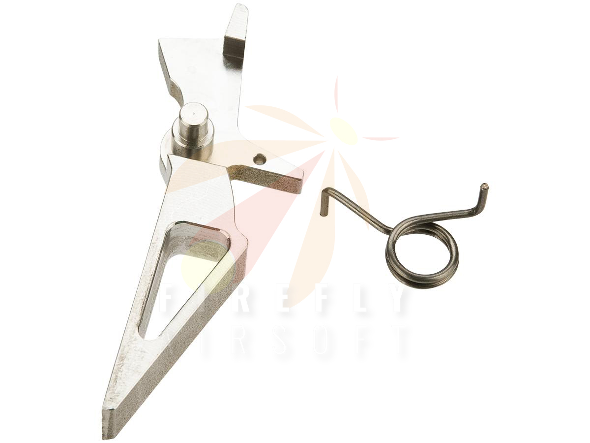 G&P Stainless Steel Flat Face Trigger for M4/M16 Airsoft AEGs (Color: Silver)
