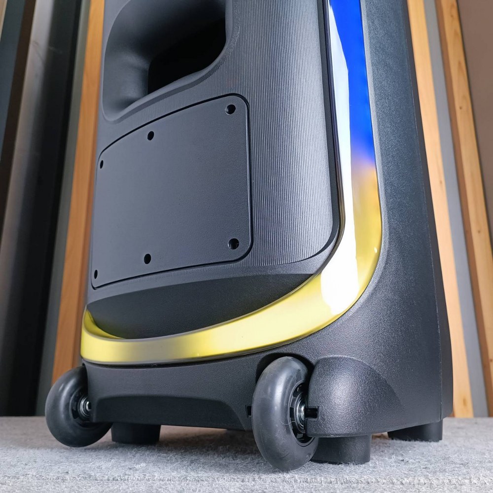 PROEUROTECH KF-12SE ตู้ลำโพง PARTY 12นิ้วx2 พร้อมไมค์ลอย KF 12SE KF12SE ลำโพงล้อลาก+ไมค์ลอย ตู้ลำโพงมีแอมป์ในตัว 12นิ้ว 2ทาง มีไฟกระพริบตามเสียงเพลง PROEURO TECH เอไอ-ไพศาล