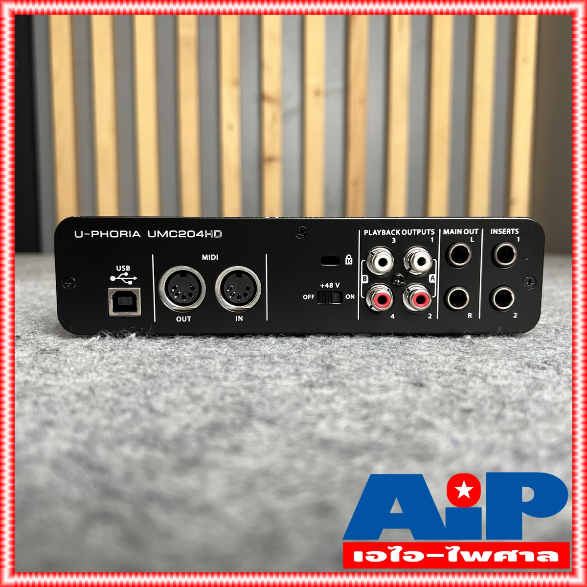 BEHRINGER UMC204HD BEHRINGER U-PHORIA UMC 204HD (USB ออดิโอ อินเตอร์เฟส ขนาด 2 แชนแนล ความละเอียด 24-bit/192kHz พร้อมปรีไมค์ระดับโลกจาก MIDAS) +++