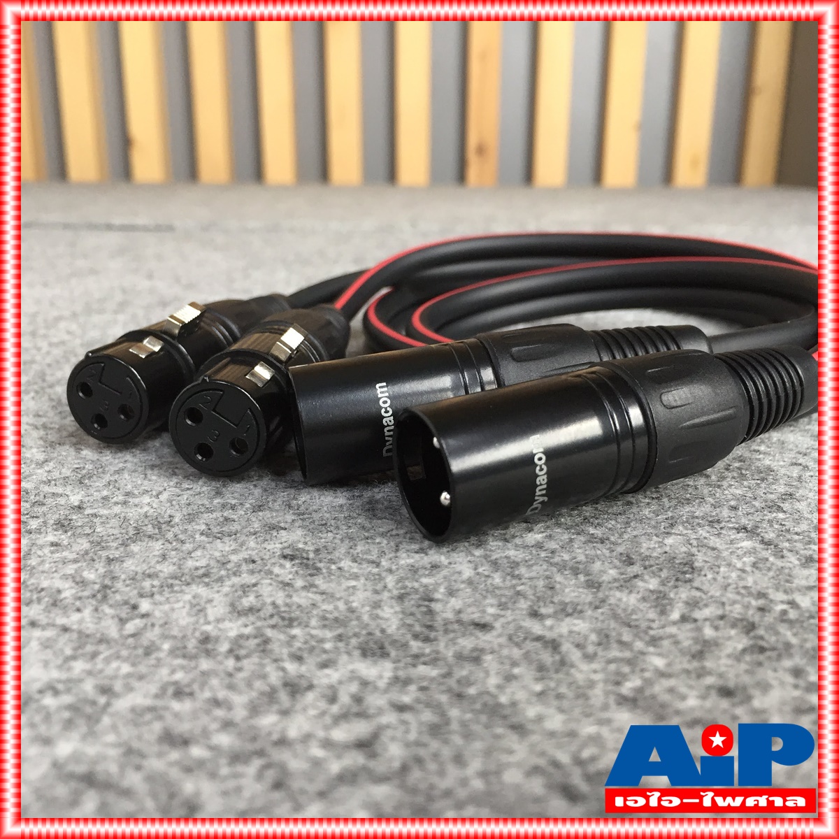1เมตร DYNACOM สายP.CANNON-J.CANNONข้างละ2หัว 1M J2049-6 สายดำ สายสัญญาณเสียง XLR Male To XLR Female (ผู้เมีย) Mic Cable ยาว 1 เมตรXLR-XLR ผู้เมียคู่ XLRจะมีสีเงินและสีดำขึ้นกับล็อตการผลิต
