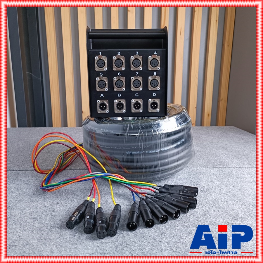 สายมัลติคอร์ SUN RISE SBC-12X-C-100FT-CG 8IN 4OUT 30เมตร สายมัลติคอร์ พร้อมใช้งาน แบบสำเร็จรูป เข้า8 ออก4 เอไอ-ไพศาล