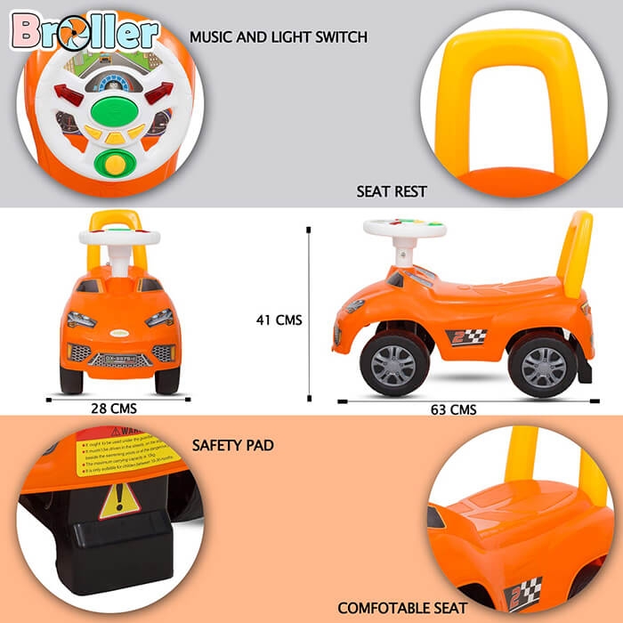 QX-3375-1-7077 ของเล่นรถไถขา มีเสียงไฟ คันละ