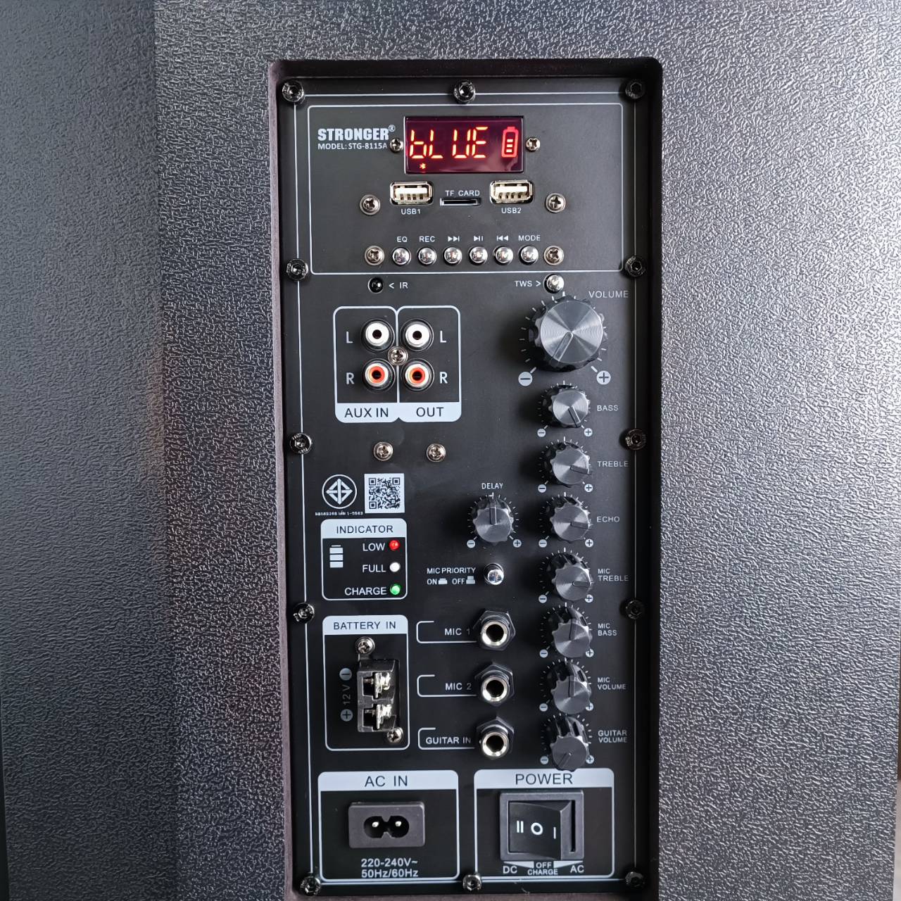 STRONGER STG-8115A ตู้ลำโพงไม้ ล้อลาก 15นิ้ว พร้อมไมค์ลอย ลำโพงบลูธูท ลำโพงพกพา ลำโพงล้อลาก ลำโพงกลางแจ้ง STG 8115A STG8115A เอไอ-ไพศาล