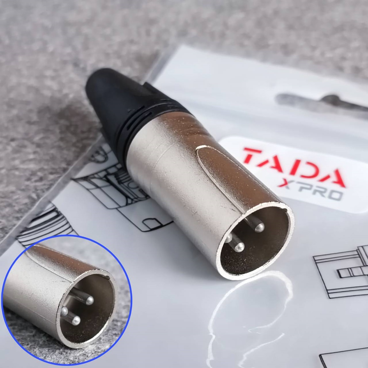 สีเงิน TADA YSR-1017 XLR ผู้ สีเงิน ปลั๊กแคนนอนตัวผู้ CANNON XLRตัวผู้ YSR1017 เอไอ-ไพศาล