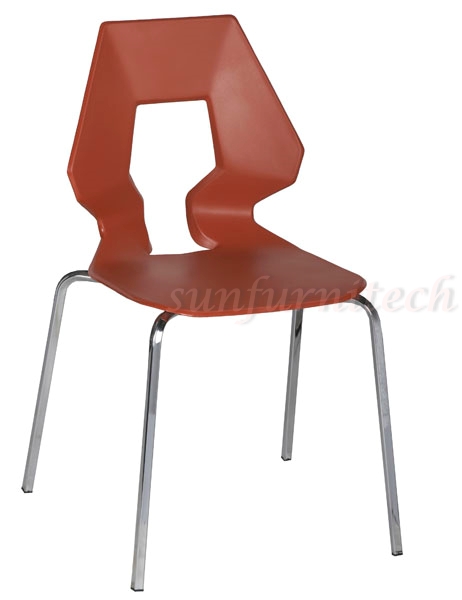 เก้าอี้อเนกประสงค์, เก้าอี้พลาสติก, เก้าอี้แฟชั่น, เก้าอี้โมเดิร์น, เก้าอี้โรงหาร, เก้าอี้ร้านอาหาร พนักพิงรูแชมเปญ VC รุ่น VC-821