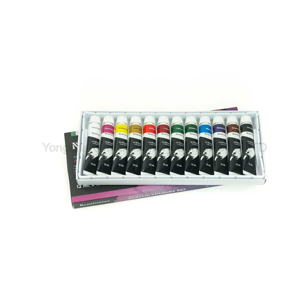 สีอะครีลิค RENAISSANCE 12 มล. 12 สี