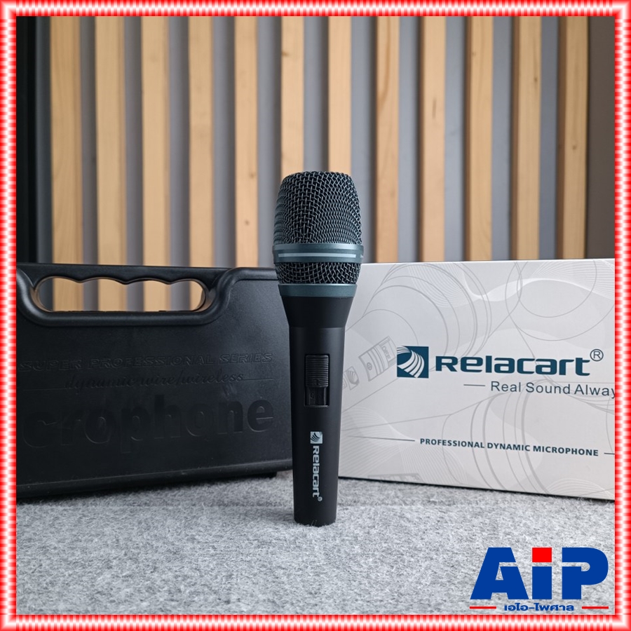 Relacart SM-300 ไมค์สาย ไมโครโฟนแบบไดนามิก รับเสียงแบบ Cardioid ตอบสนองความถี่ 50 Hz – 14 kHz SM 300 sm300 เอไอ-ไพศาล +++