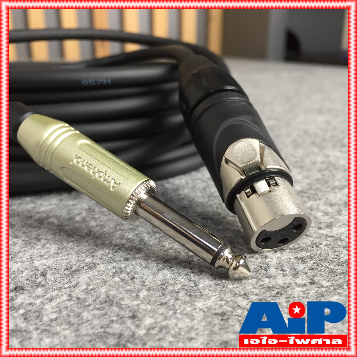 สายไมค์10เมตร AMPHENOL สาย XLRเมีย - PHONE 10M CA03-33-C-010 สาย ปลั๊กไมค์ - cannon เมีย ความยาว 10เมตร สายสัญญาณ ไมค์ ผู้ - XLR เมีย
