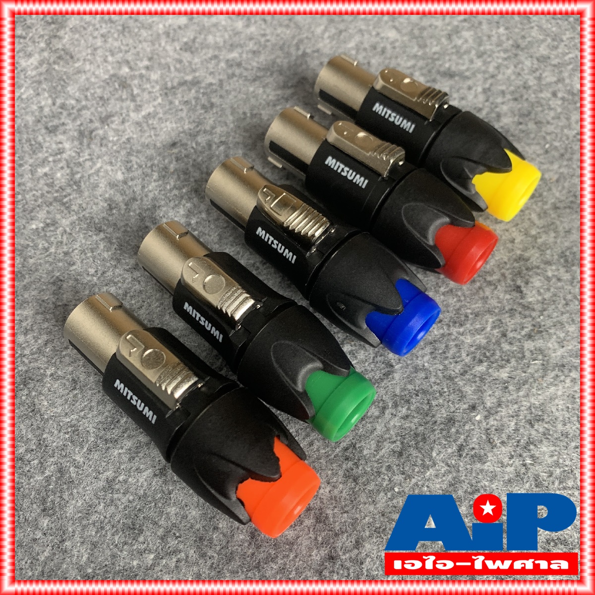 MITSUMI 911S06EX SPEAKON สีเขียว เสริมเหล็ก ราคาต่อ1ตัว ปลั๊กลำโพง หัวspeakon สเปคคอนตัวผู้ สเปคคอน สเปคค่อนลำโพง สเปคค่อน เอไอ-ไพศาล