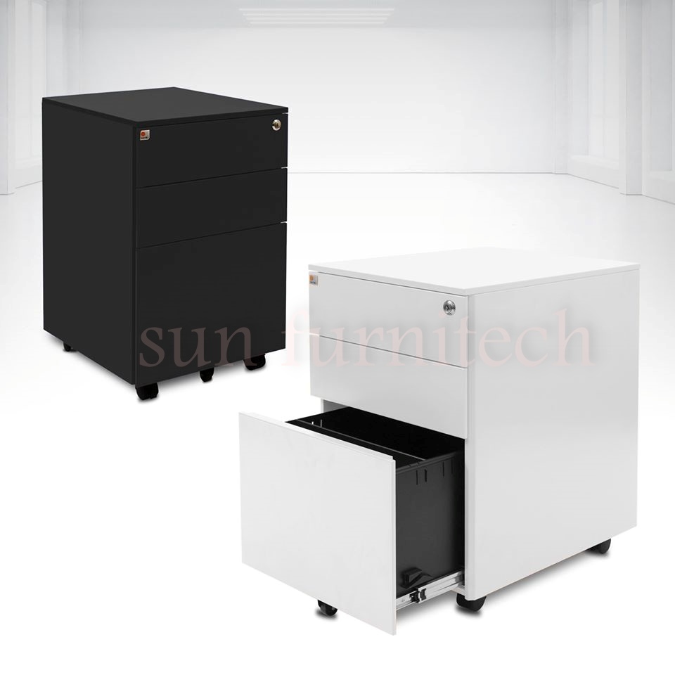 ตู้ลิ้นชักเหล็ก 3 ลิ้นชัก, ตู้เหล็ก 3 ลิ้นชักล้อเลื่อน มีระบบป้องกันการล้มในตัว Taiyo รุ่น PD-63