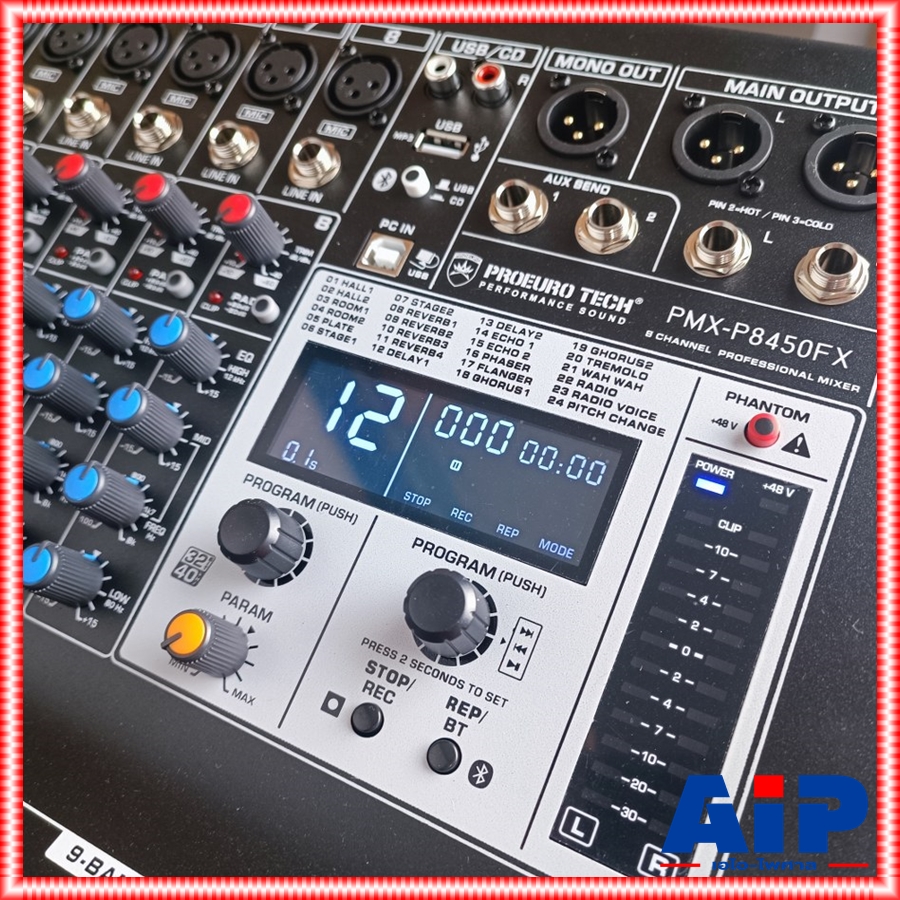PROEUROTECH PMX-P8450FX POWERMIXER+บูลทูส เพาเวอร์มิกเซอร์ รุ่นใหม่ โปรยูโรเทค PMX P8450 FX PMXP8450FX เอไอ-ไพศาล
