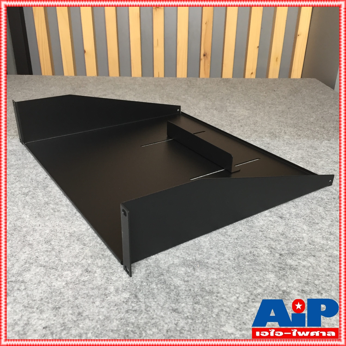 ถาดรองเครื่อง2U พร้อมน๊อต สีดำ NPE ใช้ประกอบเข้ากับตู้ Rack ถาดรอง2U ถาดเครื่องเสียง ถาดใส่RACK