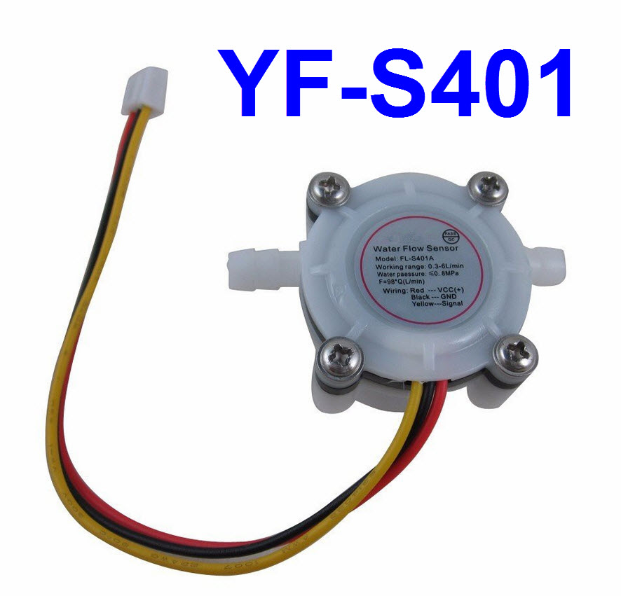 YF-S401 Water Flow Sensor Flowmeter Hall Flow Sensor Water Control 0.3-6L/min 0.8MPa