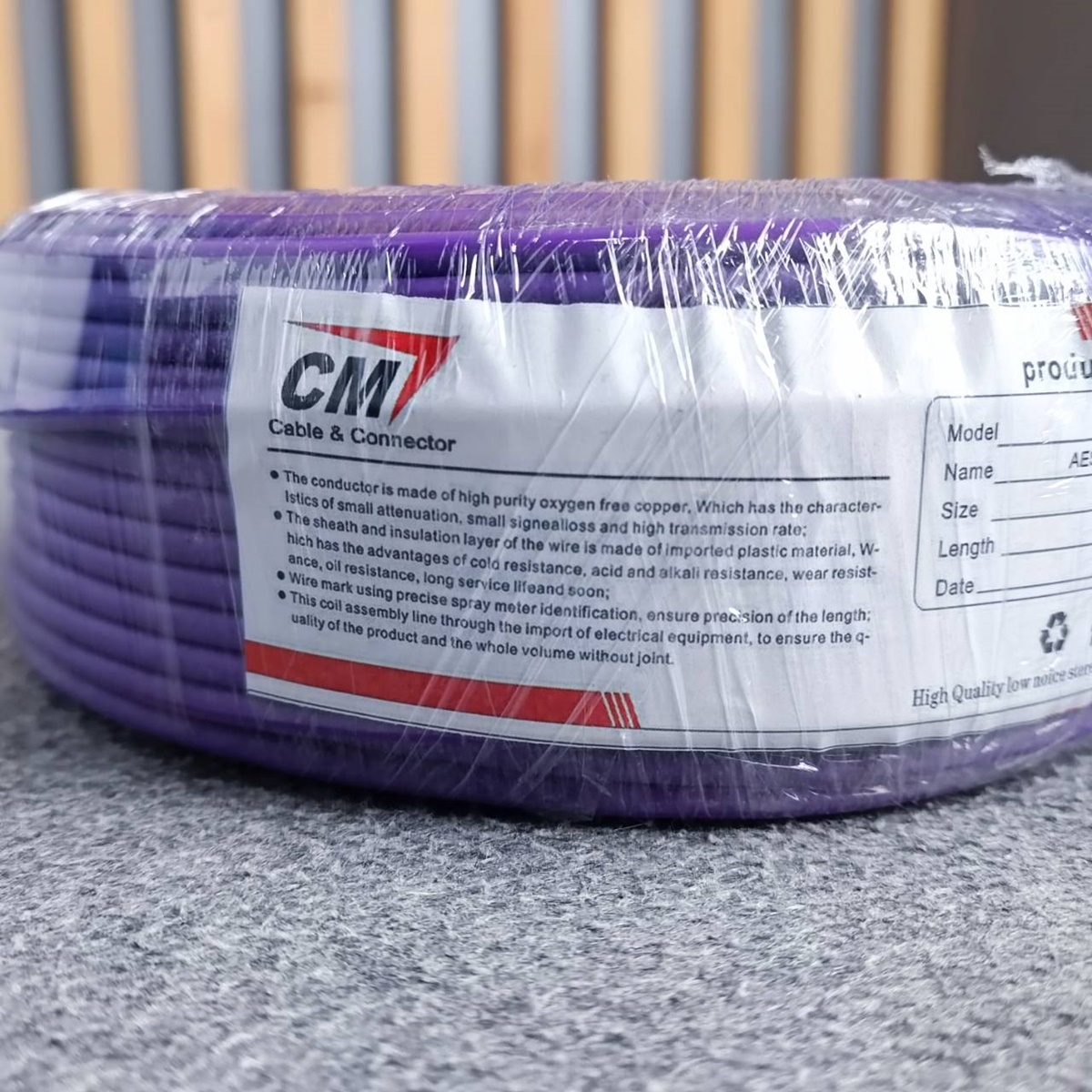 ขด50เมตร CM A-2402 สาย DMX สีม่วง สายสัญญาณ AES/EBU Digital Audio 110 ohm A 2402 A2402 เอไอ-ไพศาล