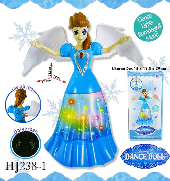 HJ238-1 ของเล่นใส่ถ่าน นางฟ้าใส่ถ่านชนถอย เสียงไฟ SALE ปลีกชิ้นละ