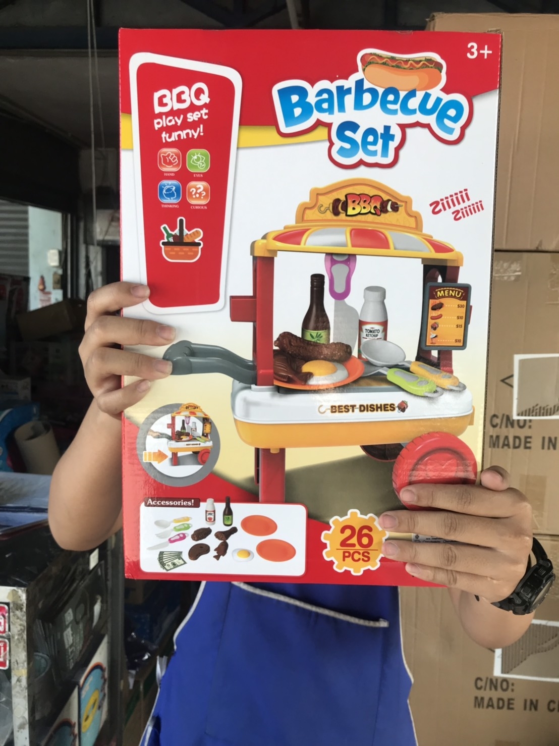 CF8617 ของเล่นเด็กชุดครัวรถเข็น ครัวของเล่น รถเข็นครัวจำลอง ปลีกกล่องละ