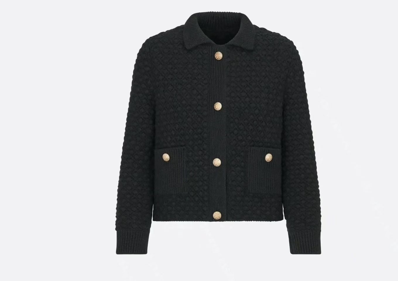 **do** เสื้อถักคลุมกันหนาว Dior Knitwear กระดุมสีทอง สินค้าใหม่ ของแท้
