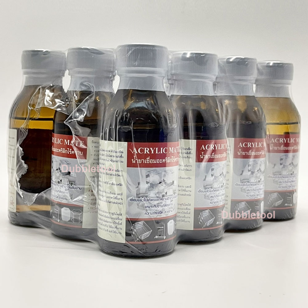 น้ำยาเชื่อมแผ่นพลาสติก น้ำยาประสานอะคริลิก น้ำยาเชื่อมอะคลีลิกไร้ครับ Acrylic Mate100g 1โหล/12ขวด