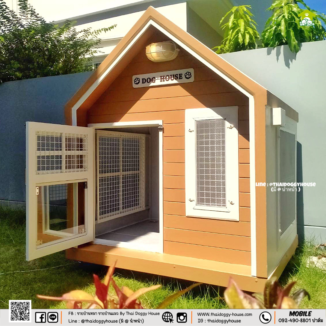 บ้านหมา บ้านแมว "𝐌𝐈𝐍𝐈𝐌𝐀𝐋 𝐁𝐘 𝐓𝐇𝐀𝐈 𝐃𝐎𝐆𝐆𝐘 𝐇𝐎𝐔𝐒𝐄" มีตะแกรงเหล็ก ม