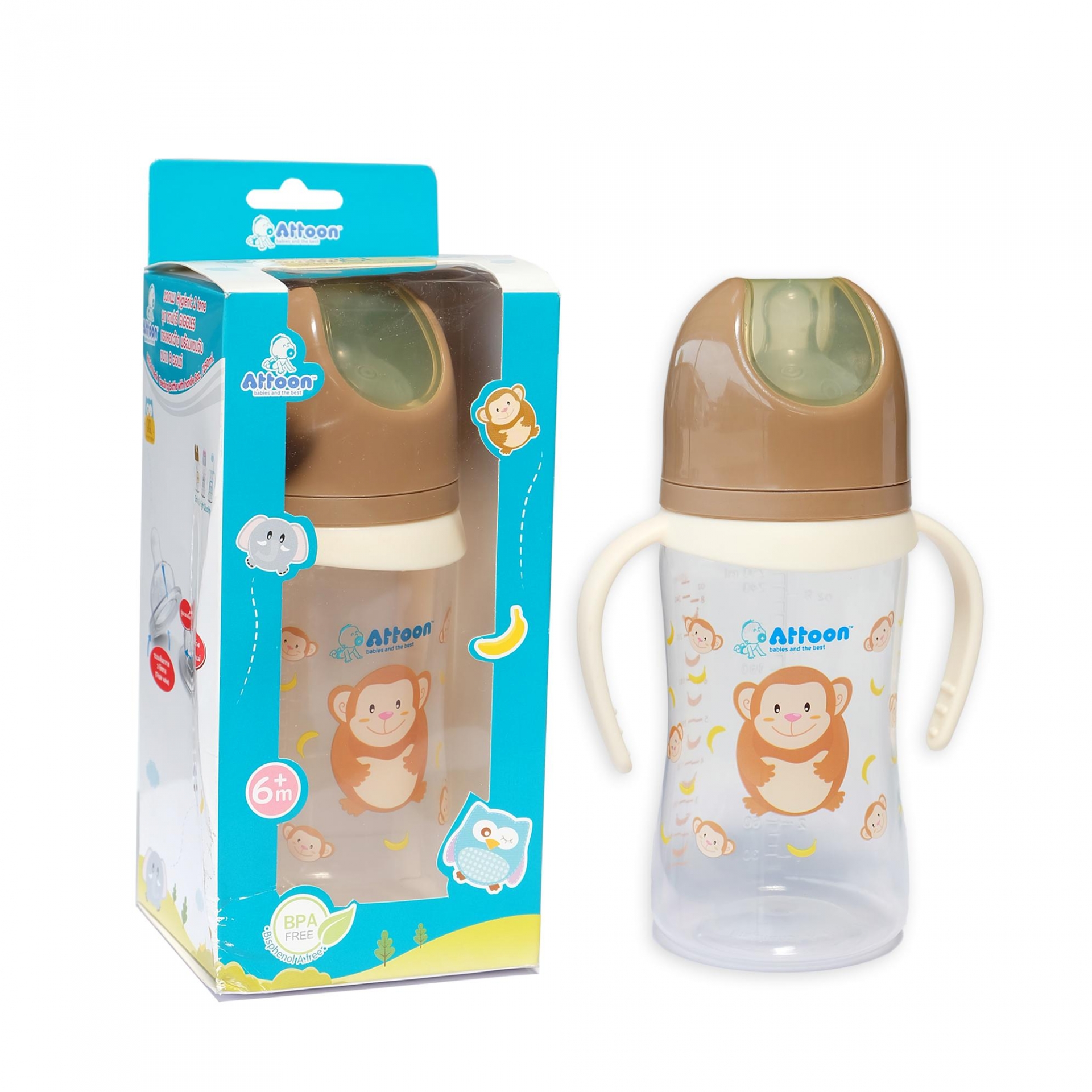 101608 ของใช้เด็กขวดนมจุกนวดเหงือกมีแขนจับ 8 OZ ขวดละ