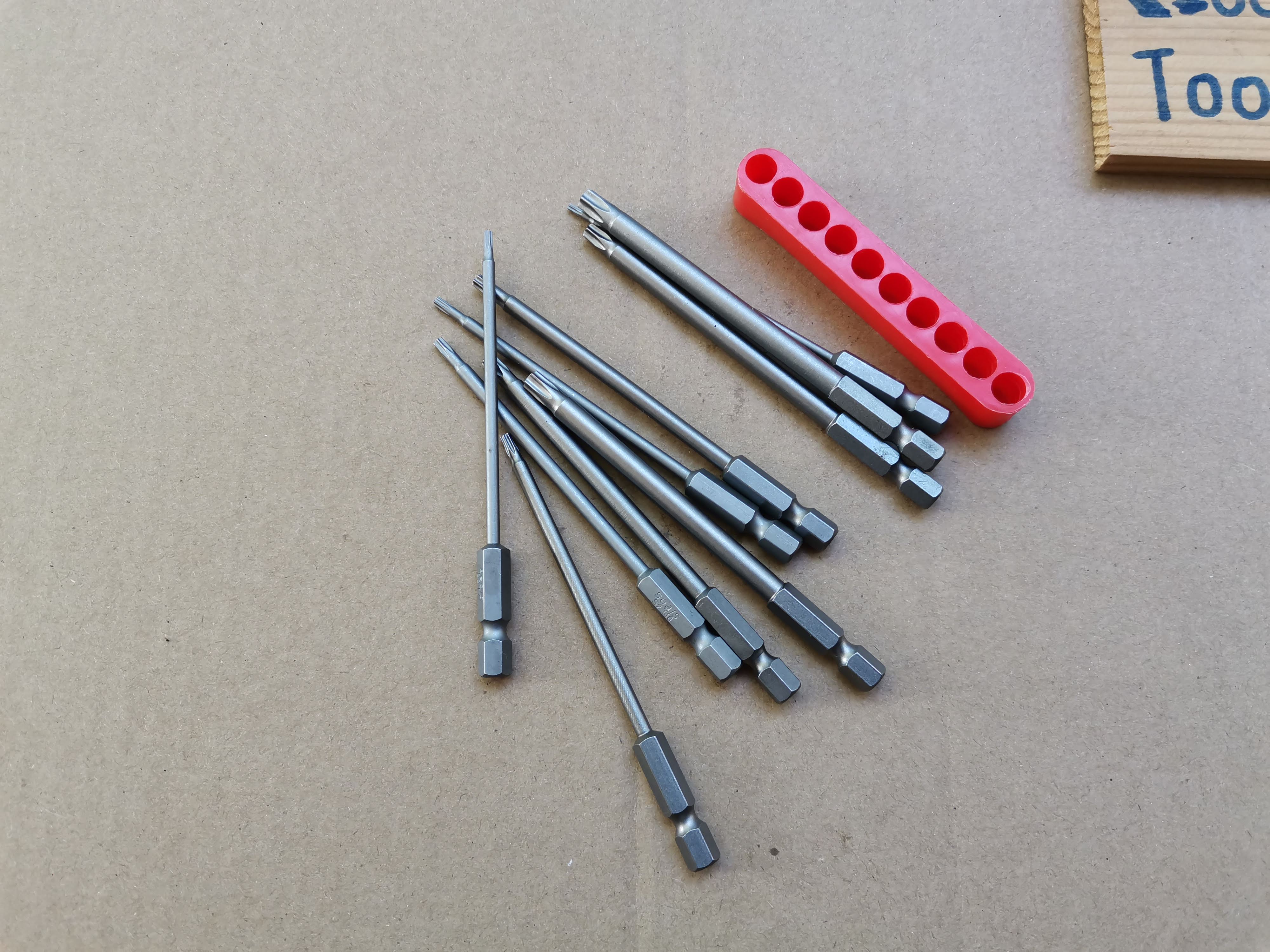 ไขควงหัวดาว Torx , Torx pin security torx แบบมีรู แบบตัน สำหรับใช้กับสว่าน เข้าที่แคบ ก้านยาวพิเศษ 100มม เหล็ก S2 ขายเป็นตัว